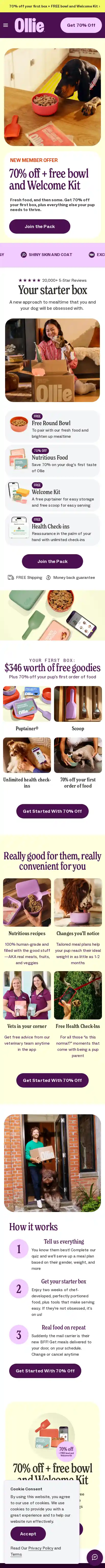 Ollie landing page