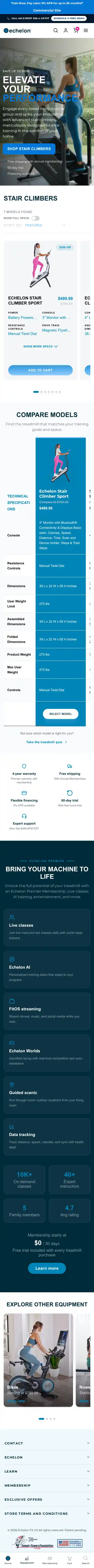 Echelon landing page