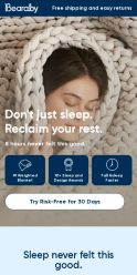 Bearaby landing page
