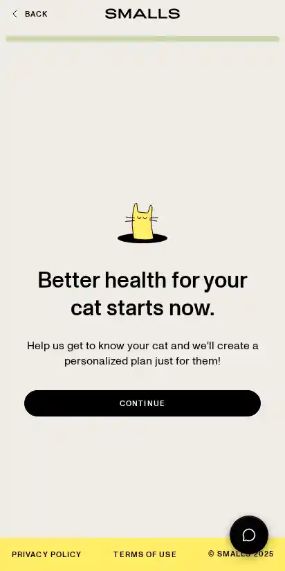 Smalls landing page