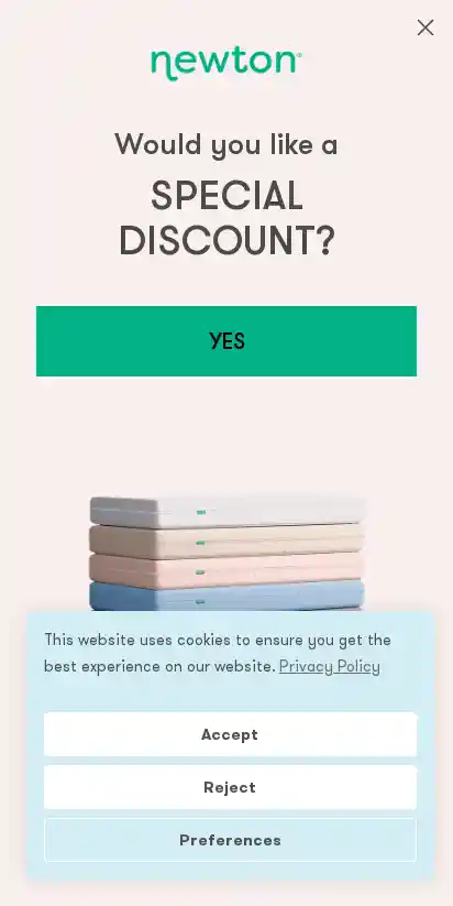 Newton Living landing page