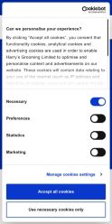 Harry's landing page