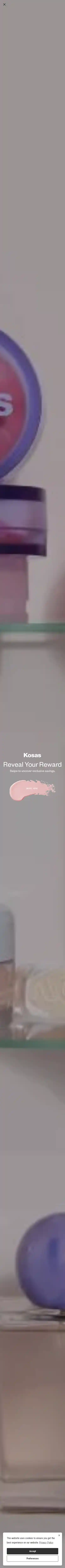 Kosas landing page