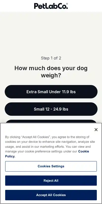 PetLab Co. landing page