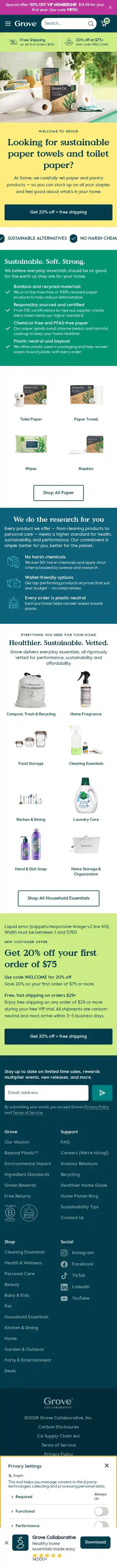 grove.co landing page