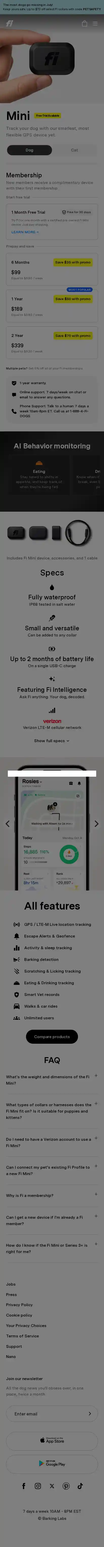 Fi landing page
