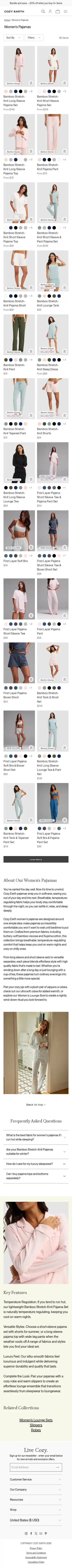 Cozy Earth landing page