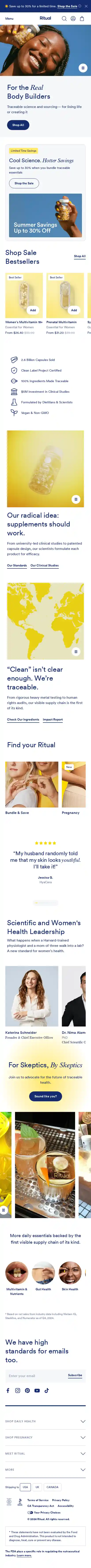 Ritual landing page