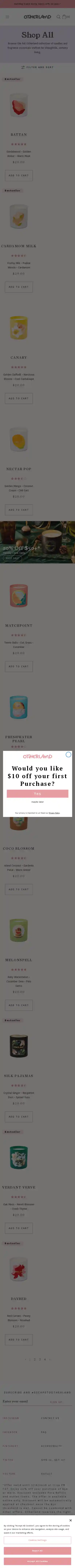 otherland.com landing page