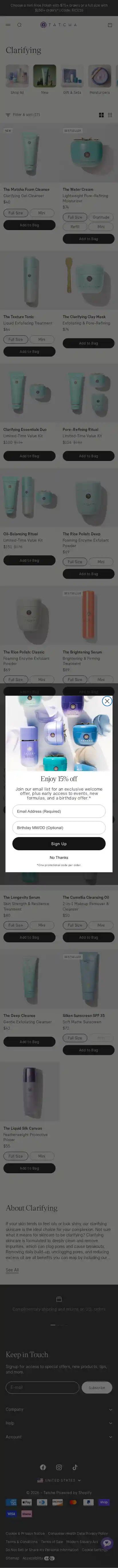 tatcha.com landing page