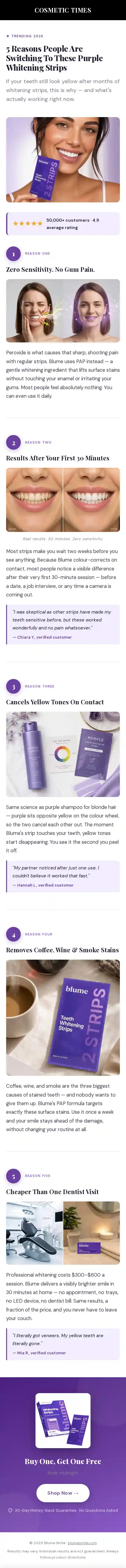 Blume landing page