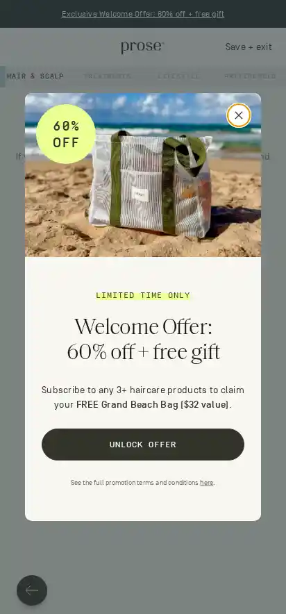 Prose landing page