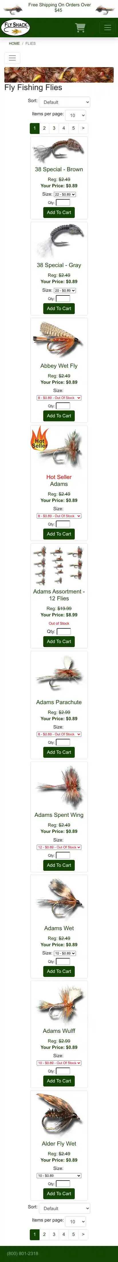 The Fly Shack, Inc. landing page