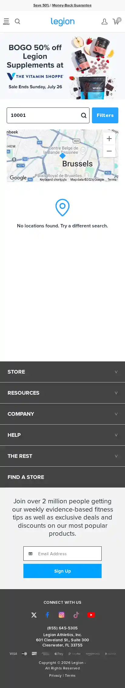 Legion landing page