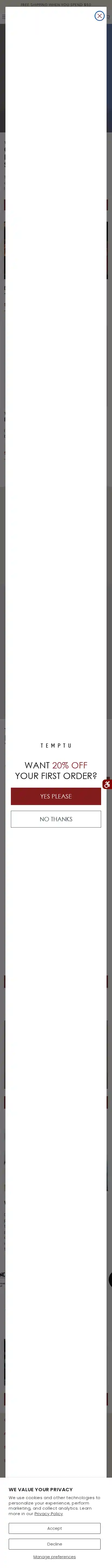 TEMPTU landing page