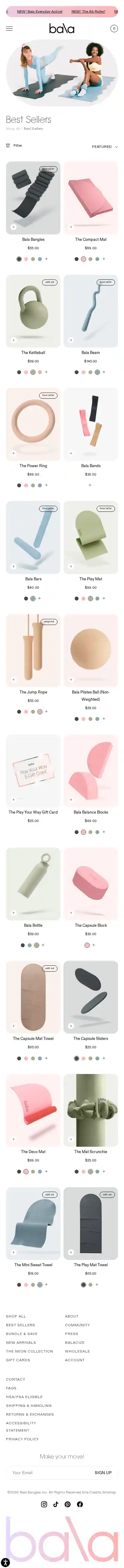 Bala landing page