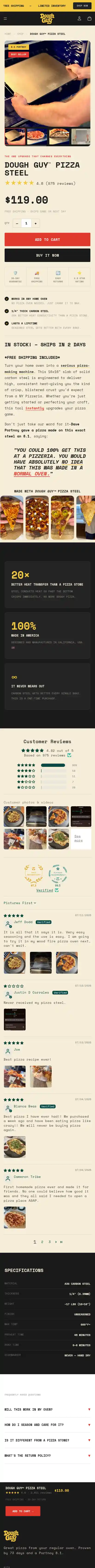 Dough Guy landing page