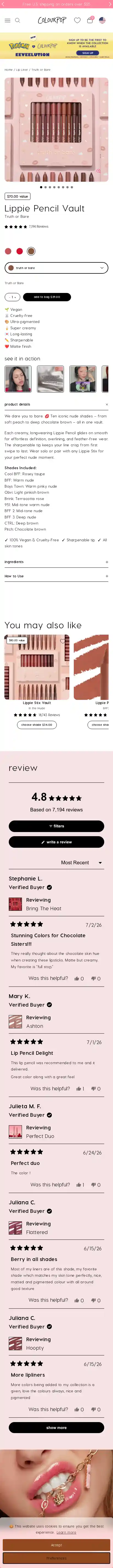 colourpop.com landing page