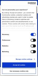 Harry's landing page
