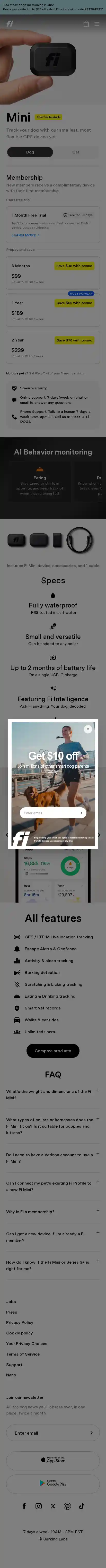Fi landing page