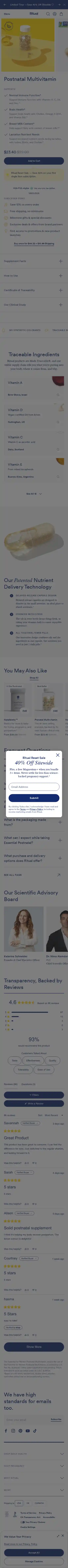 Ritual landing page