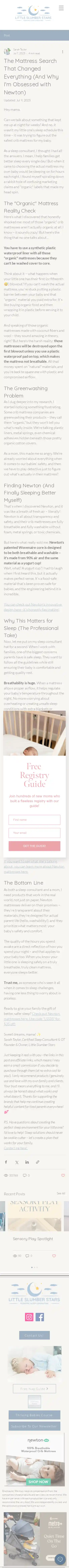 Little Slumber Stars landing page