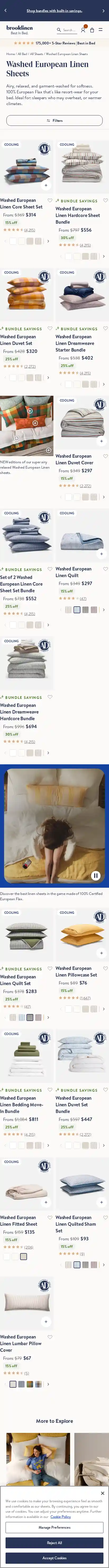 brooklinen.com landing page