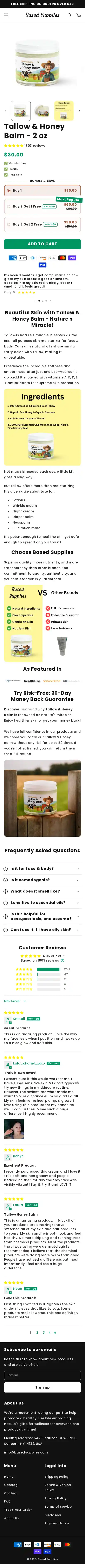basedsupplies.com landing page