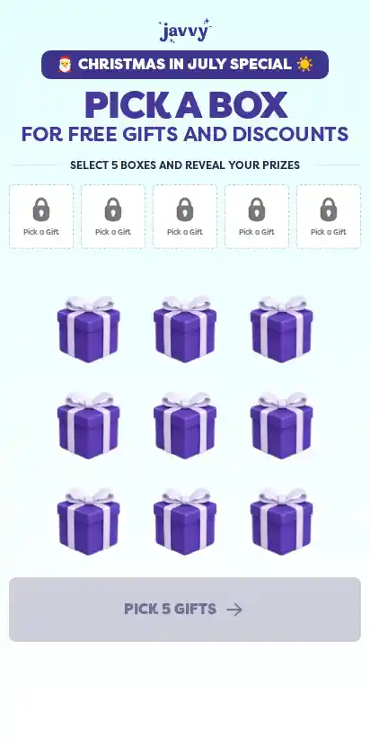Javvy Packing landing page