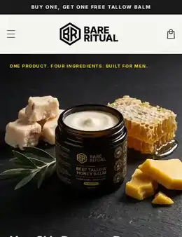 Bare Ritual landing page, scored 85 out of 100